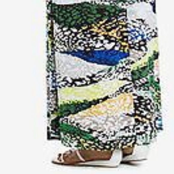 BCBG MAX AZRIA FLORAL STRAPLESS KNIT MAXI DRESS - Picture 6 of 7